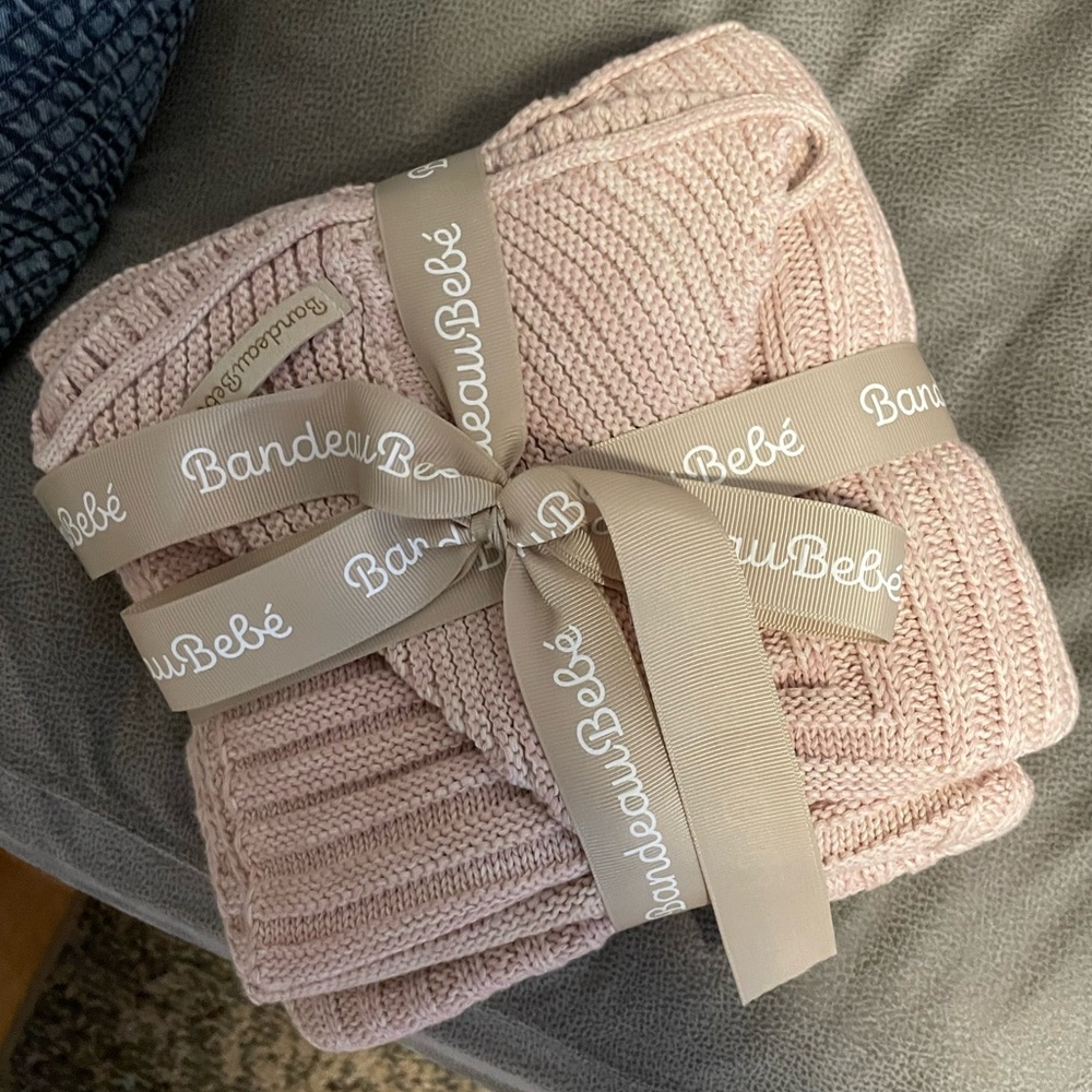 Pink Knit Baby Blanket